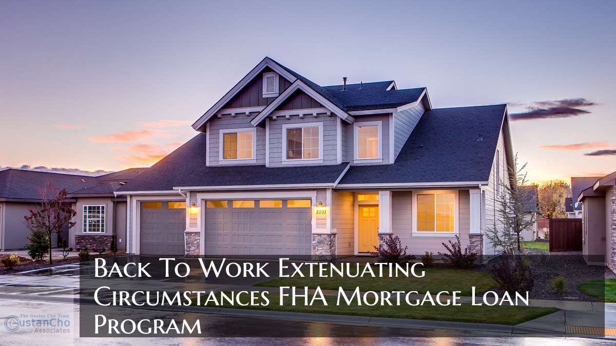 Back To Work Extenuating Circumstances FHA Mortgage Loan Program