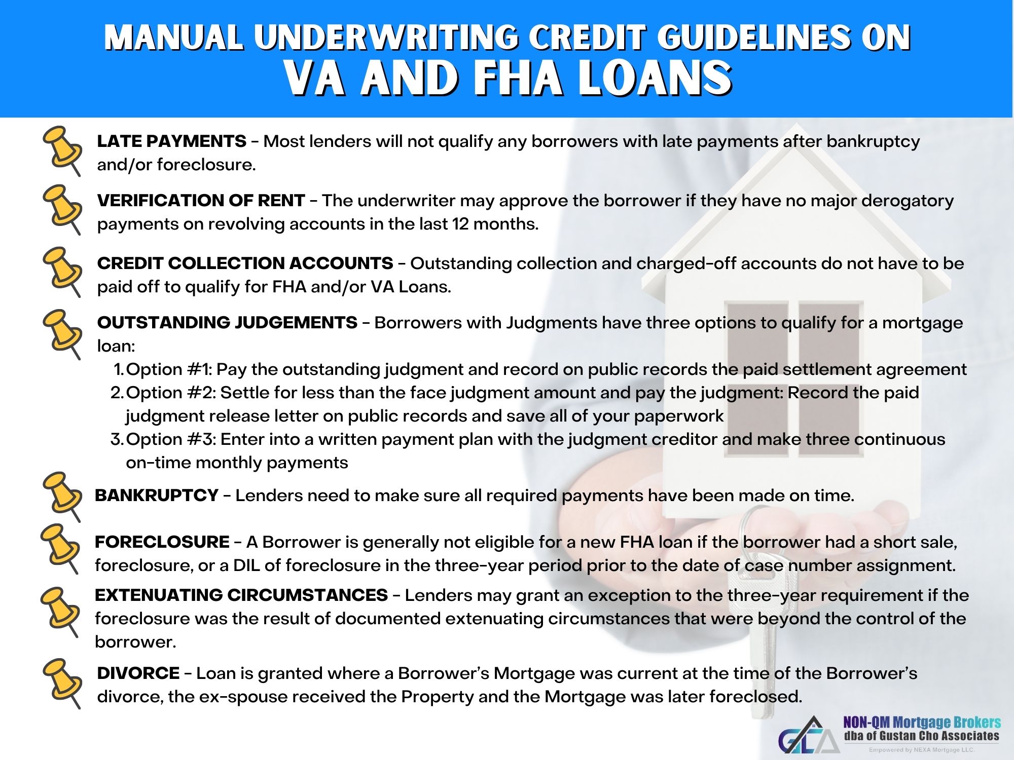 Manual Underwriting Credit Guidelines